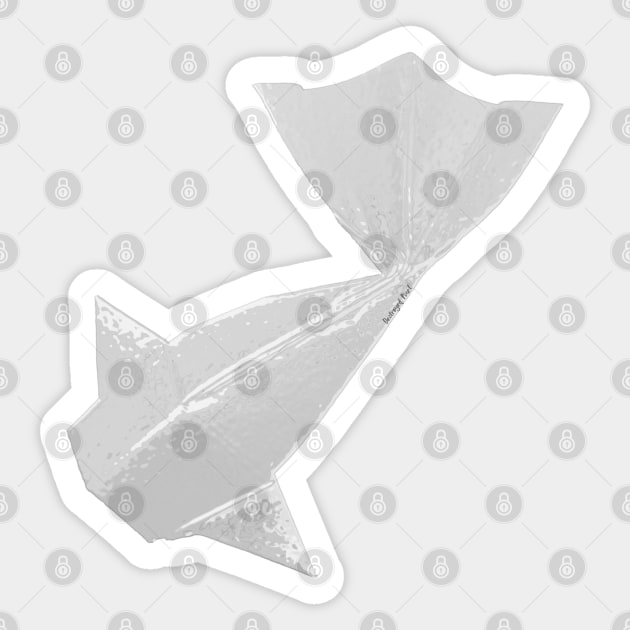 Weißes Origami Fisch Muster Sticker by Destroyed-Pixel